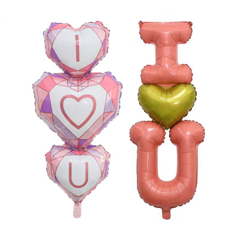 Valentine's Day Wedding Decor Siamesed I love You Mylar Balloons