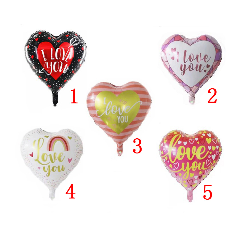 18 Inch Valentine's Day Wedding Decor I love You Heart Shape Mylar Balloons