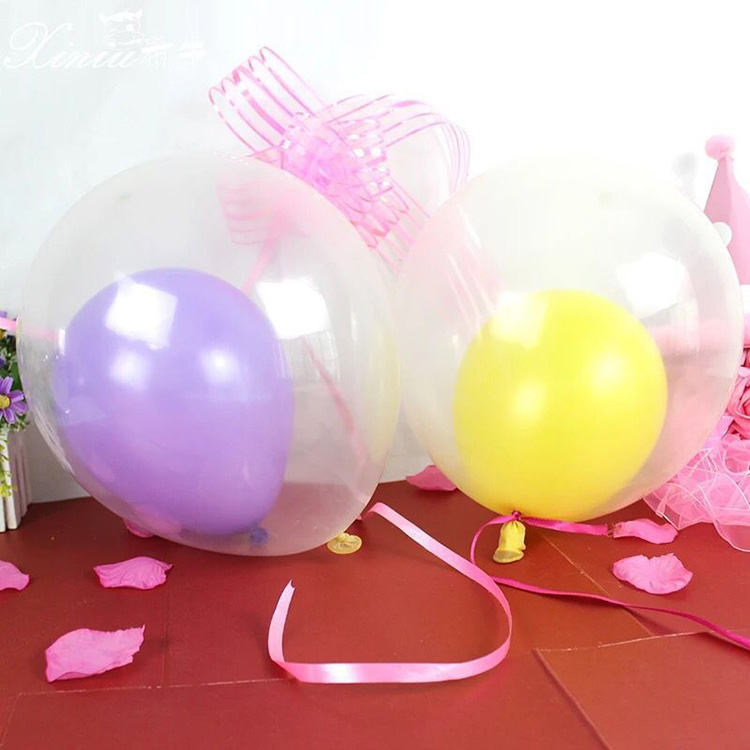 Transparent clear latex balloon for birthday part supplies