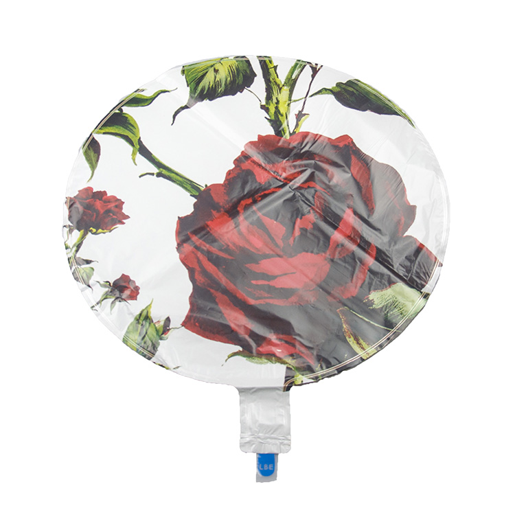 18 inch round Peony flower printed custom helium mylar balloon