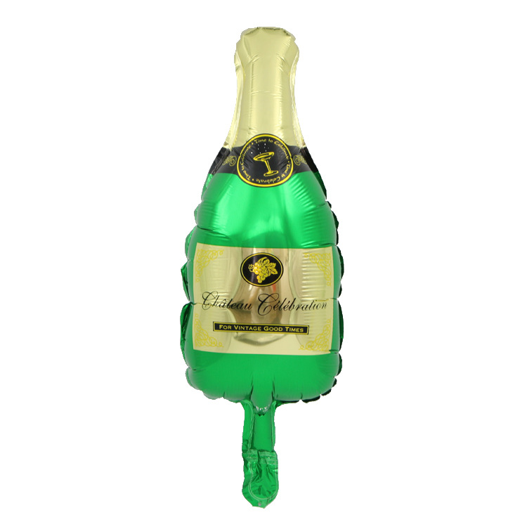 Mini winebottle wineglass foil balloon for party decoration