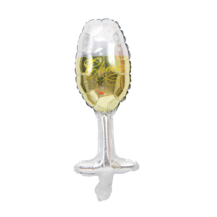 Mini winebottle wineglass foil balloon for party decoration