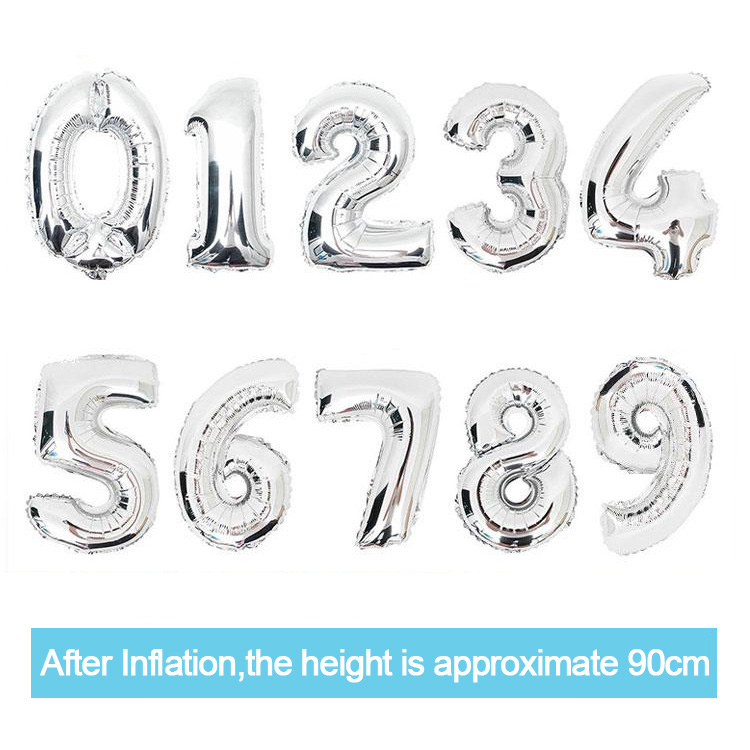 Giant 40 inch aluminium foil balloons numbers for party decoration