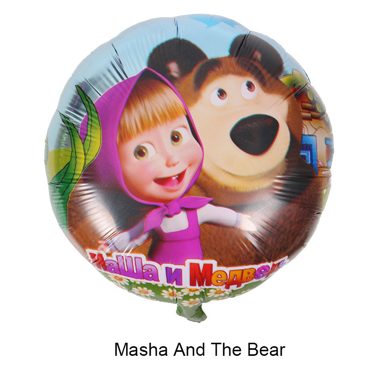 Kids toy Cartoon Masha And The Bear round helium balloons Offer all