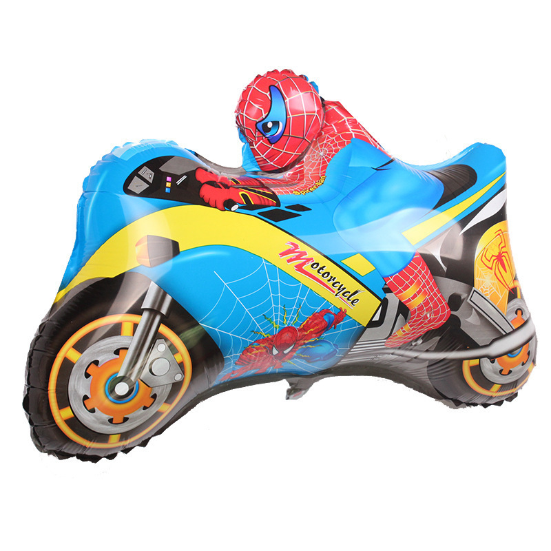 Kids Gift Spiderman Motocycle foil balloons