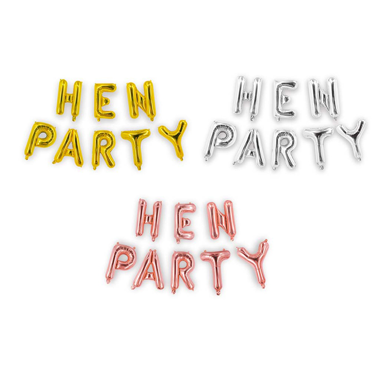 16 inch foil letter HEN PARTY balloons