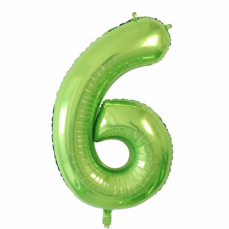 40 Inch Fruit Green Color Foil Helium Number Balloons