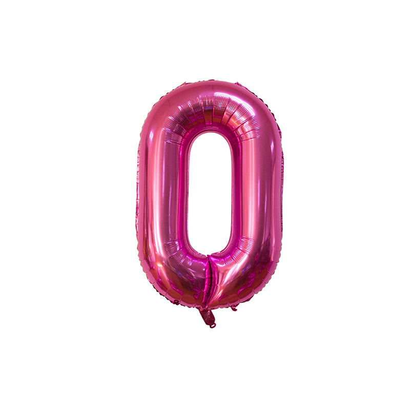 2017 new design pink elegant birthday wishes helium balloon number ballon