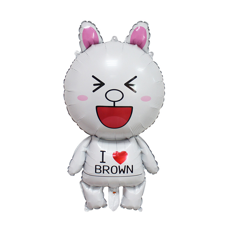 2017 new design cartoon Line Friend Brown Bear Foil balloons